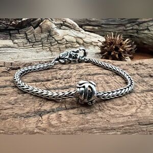 New Authentic Trollbeads Sterling Silver Bead- Letter D Alphabet Charm